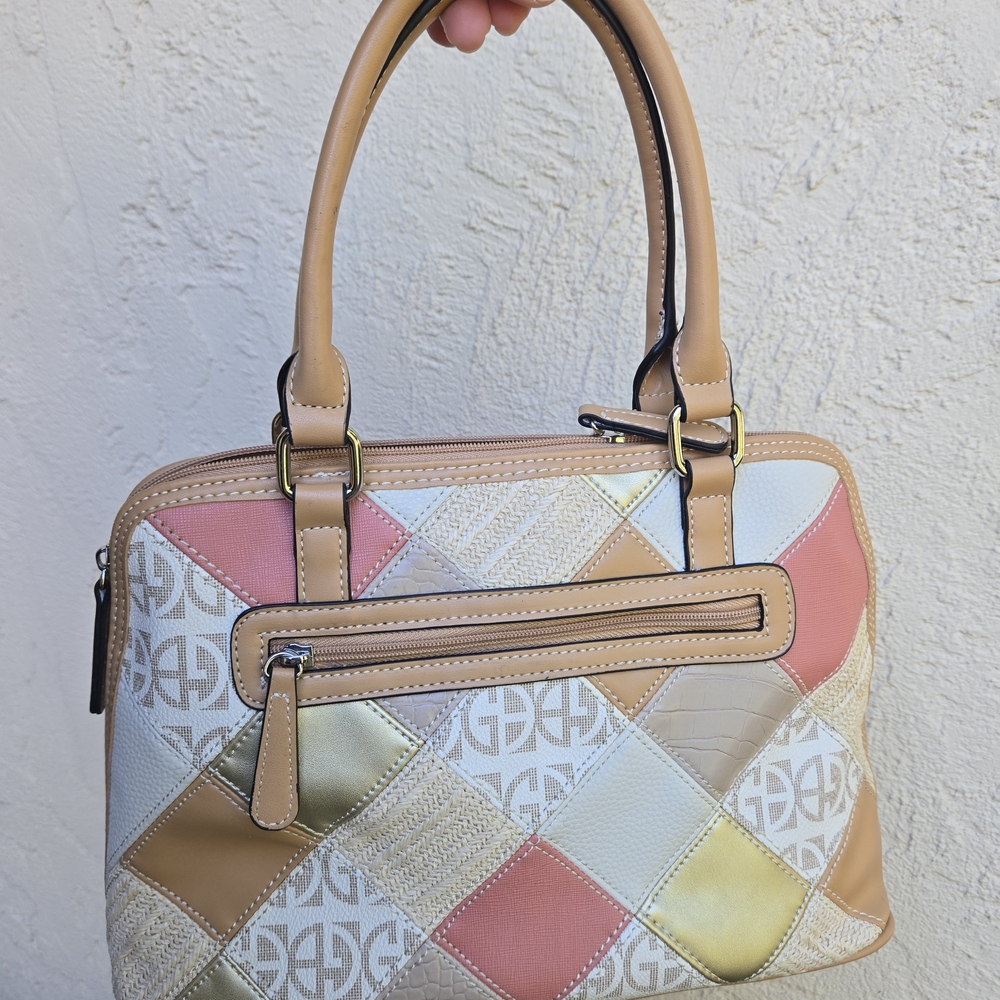 NWT Vintage Y2K Giani Bernini Patchwork Satchel Multicolor Re Coach Patchwork - Picture 7 of 14